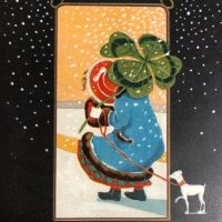 January, 28 x 21, Vintage Postcard Pattern From Joan Moshimer's Studio