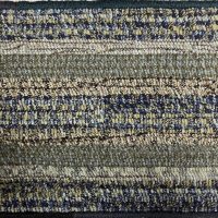 Striped Green Mat 15 x 11, Evelyn Lawrence Pattern-- Finished Hooked Rug  by Evelyn Lawrence