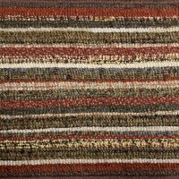 Striped Fall Mat 15 x 11, Evelyn Lawrence Pattern-- Finished Hooked Rug  by Evelyn Lawrence