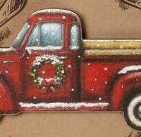 Red Truck Insert for Your Wreath