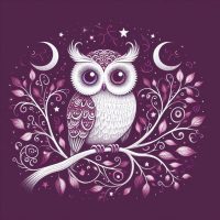 Owl, Owl Pattern on linen