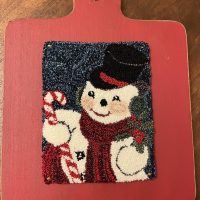 Punch Needle Pattern--Peppermint Frosty  4 x 5 1/2  PATTERN ONLY