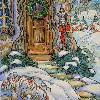 Welcome Winter based on the artwork of Alida Akers, 27 x 20