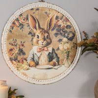 Tea for One with Peter, 16" Round Wall Hanging