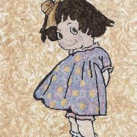 Cutie Pie, 25" x 16" Vintage Postcard Pattern From Joan Moshimer's Studio