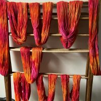 A Hand Dyed Art Yarn --Lantana