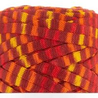 Strip It Cotton Ribbon Yarn -Strip It Brick