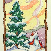Season Series--WINTER based on the artwork of Alida Akers,  24 x 14