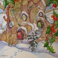Fairy Tale Duplex based on the artwork of Alida Akers, 24 x 25