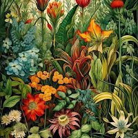 Meadow Floral by P is for Primitive 28 x 23