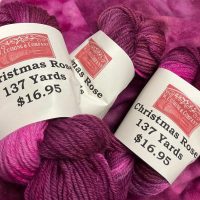 A Hand Dyed Art Yarn--Christmas Rose