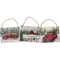 Set of 3 Farm Life Ornaments