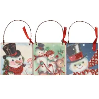 Holly Jolly Retro Snow People Ornaments!