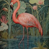 Flamingo Flamingo by P is for Primitive, 28 x 21