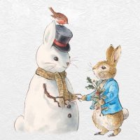 Snow Bunny 18 x 18