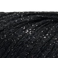 Glisten Yarn Fabulous Black to Hook with!