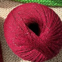 Glisten Yarn Fabulous Maroon to Hook with!