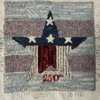 250th Star Pillow, 16 x 16, P is for Primitive