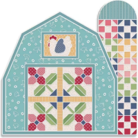 A Quilt of a Barn Scissor Sitter Magnet, LARGE at 3 1/2" x 3 1/2"